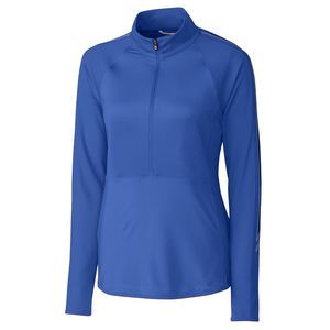 NWT Cutter & Buck Tour Blue Womens Pennant Sport Half-Zip